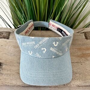 True Religion Light Blue Denim Visor